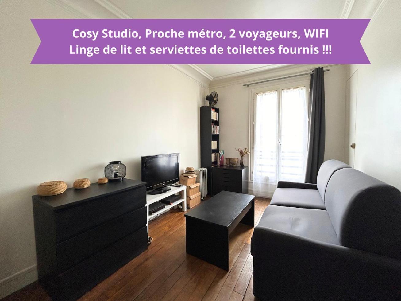 Cosy Studio - Proche Metro - 2 Voyageurs Lägenhet Levallois-Perret Exteriör bild